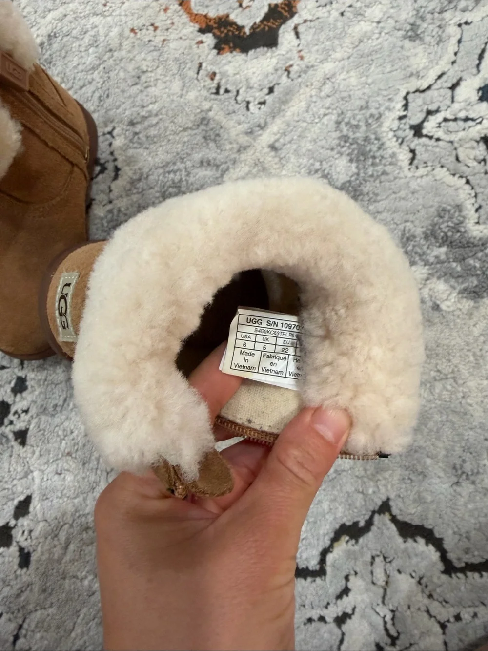 UGG boots brown trim
